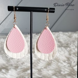 Handmade Faux Leather Earrings!